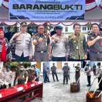 Kejaksaan Negeri Maluku Tengah Musnahkan Puluhan Barang Bukti Perkara Pidana