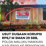 Ditreskrimsus Polda Maluku Naikkan Kasus Dugaan Korupsi USB SMA Negeri 29 SBB ke Tahap Penyidikan